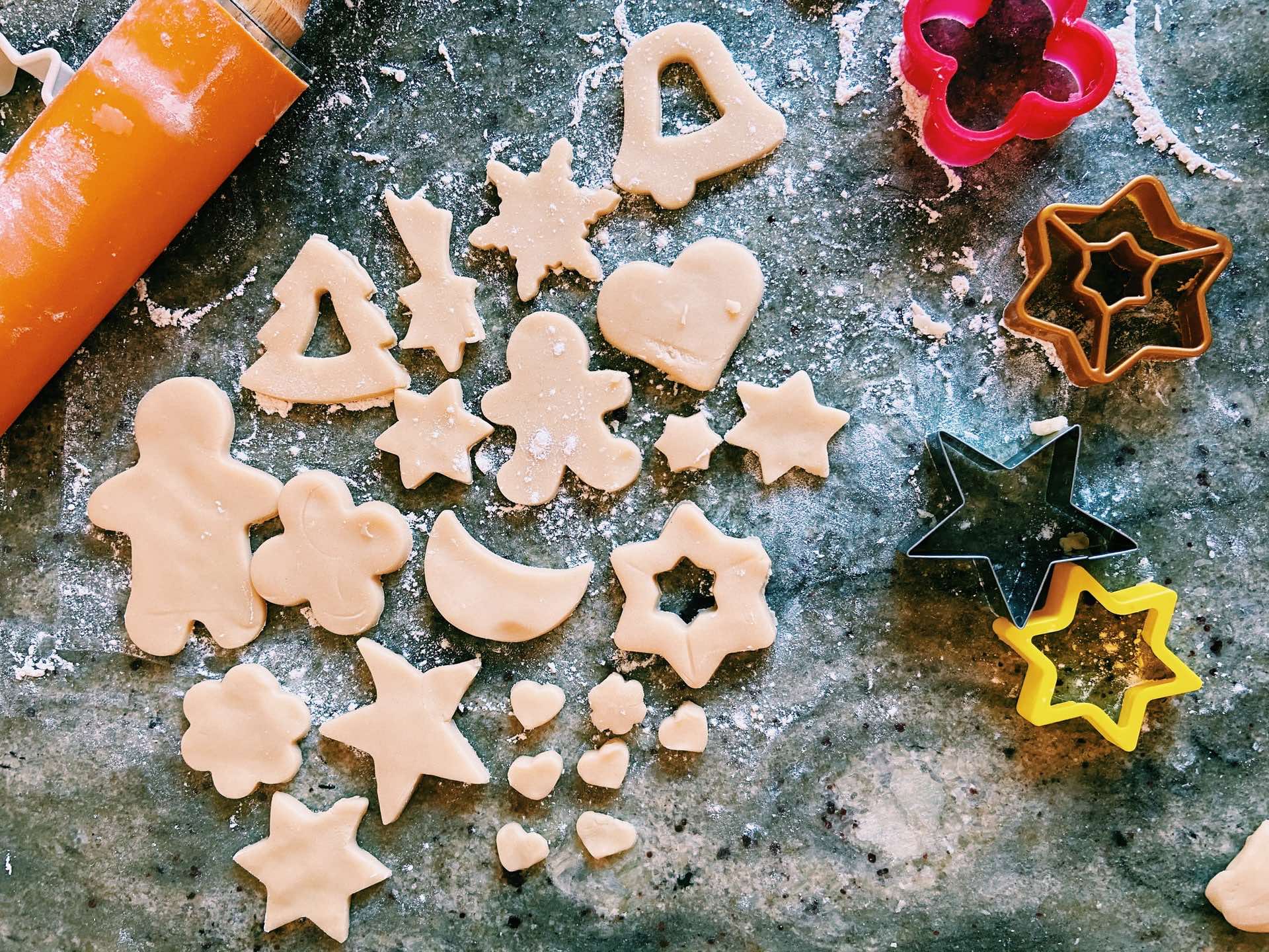 christmas themed sugar cookies cut-outs