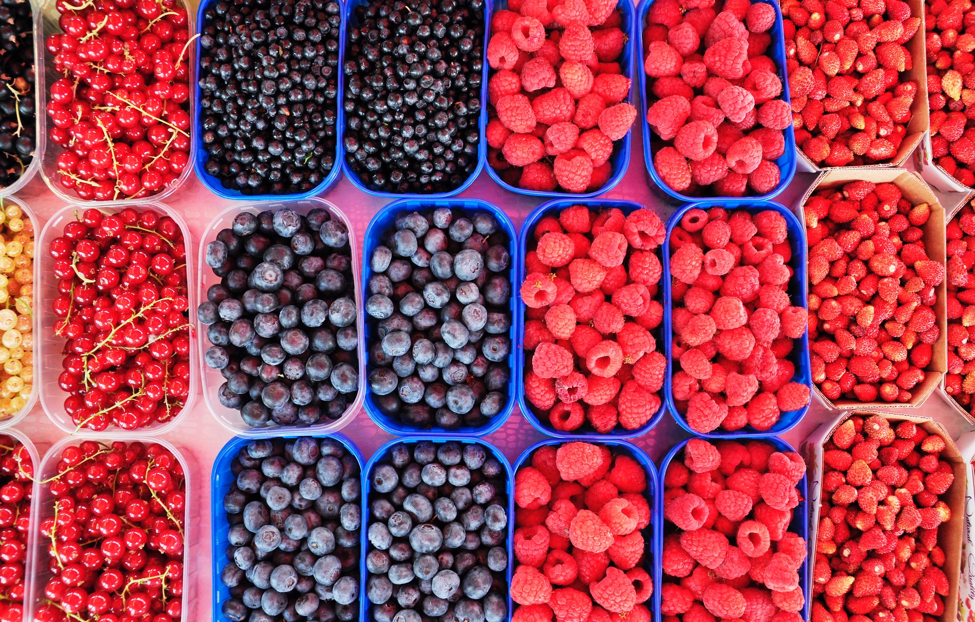 containers of various berries